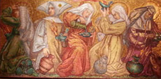 De kloke jomfruer - mosaikkbilde av Maria Vigeland